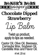 Load image into Gallery viewer, Chocolate Dipped Strawberry Lip Balm & Key Chain gift