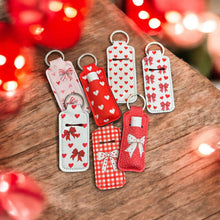 Load image into Gallery viewer, Chocolate Dipped Strawberry Lip Balm &amp; Key Chain gift
